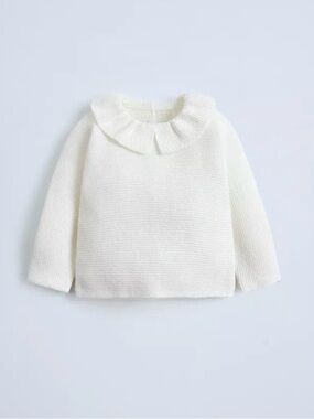 Zara baby knit sweater w/ ruffles